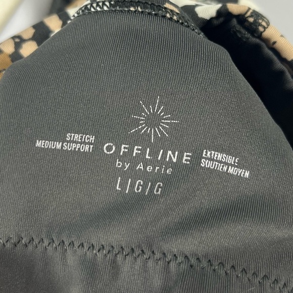 Aerie Offline Floral Printed Sports Bra Adjustable Straps Large - Picture 5 of 5